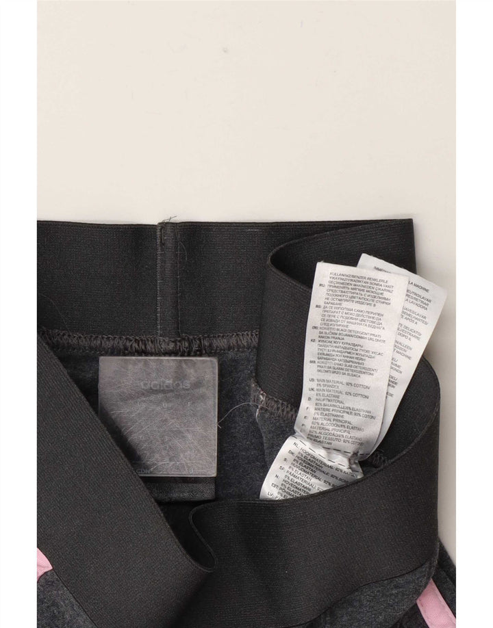Adidas Damen Leggings UK 10 Small Graue Baumwolle