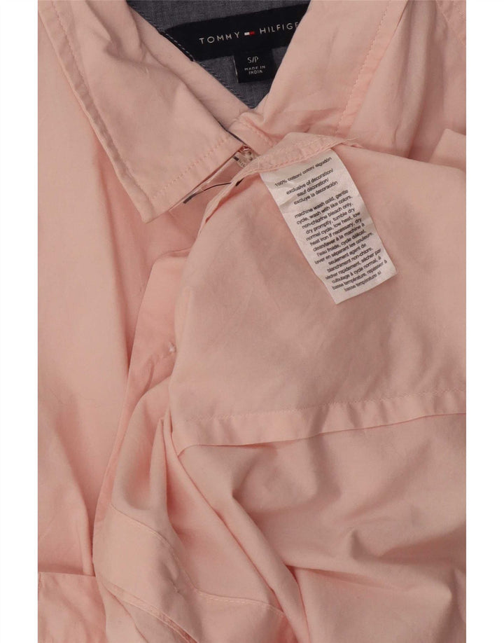Tommy Hilfiger Damen-Hemd UK 10 Small Rosa Baumwolle