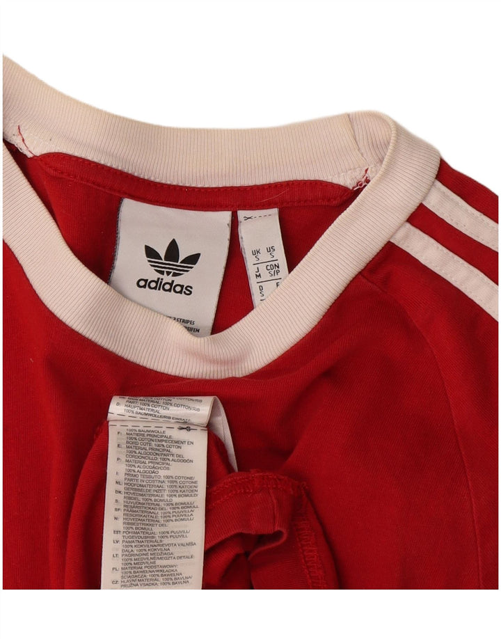 Adidas Herren T-Shirt Top Small Rot Baumwolle