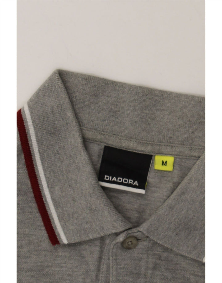 DIADORA Mens Polo Shirt Medium Grey Vintage Diadora and Second-Hand Diadora from Messina Hembry 