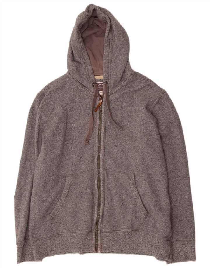 Fat Face Herren-Kapuzenpullover mit Reißverschluss, 2XL, graue Baumwolle