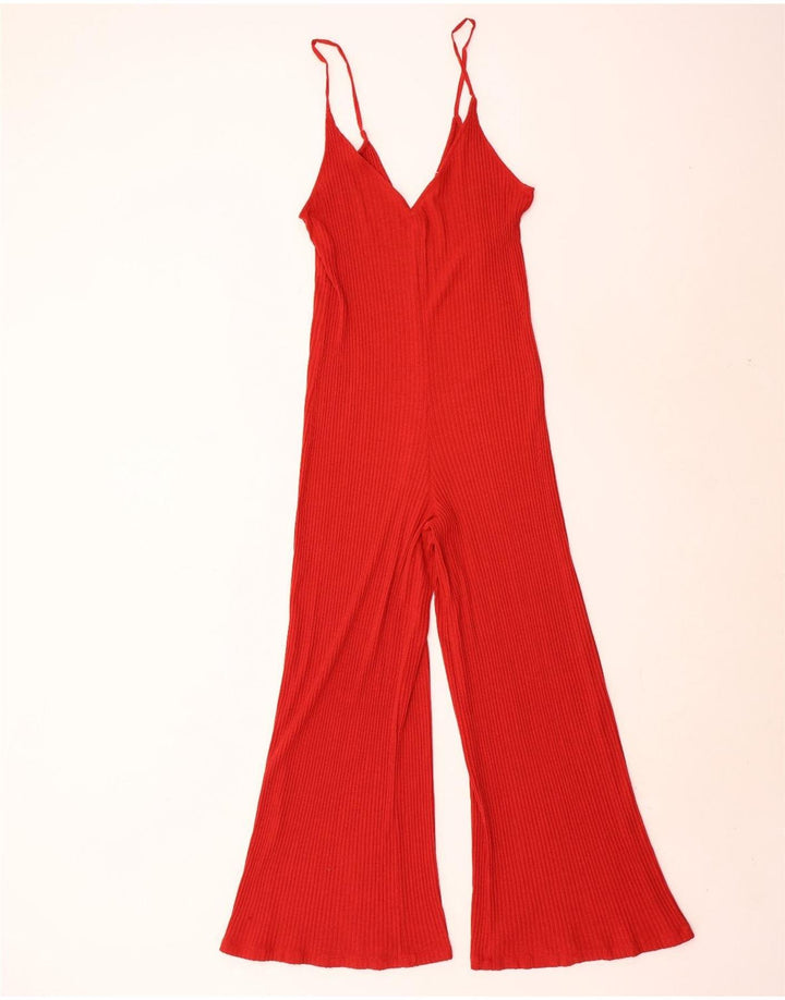 Zara Damen Trafaluc ärmelloser Overall UK 10 Small Rot