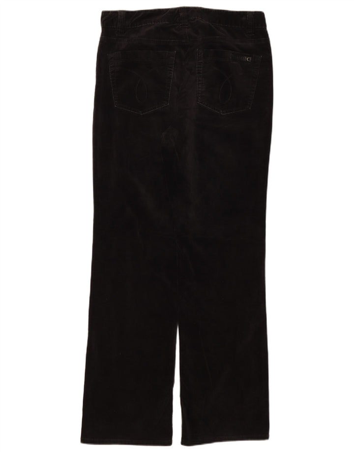 Calvin Klein Damen Freizeithose US 10 Medium W30 L29 Schwarze Baumwolle