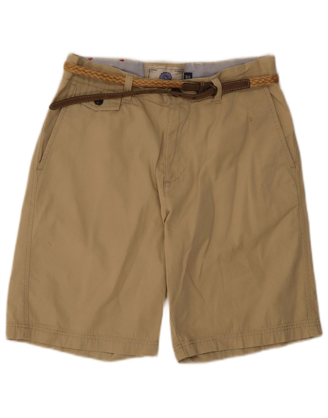 Franklin Marshall Herren-Chino-Shorts, W30, mittelbeige Baumwolle