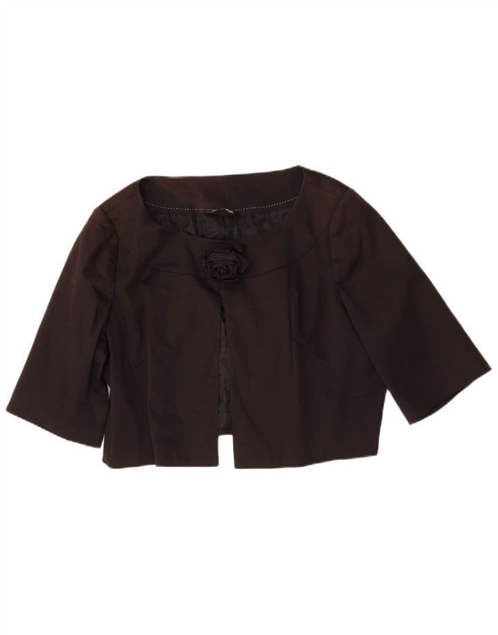 Marks & Spencer Damen Autograph Übergroße Bolerojacke UK 14 Medium Schwarz
