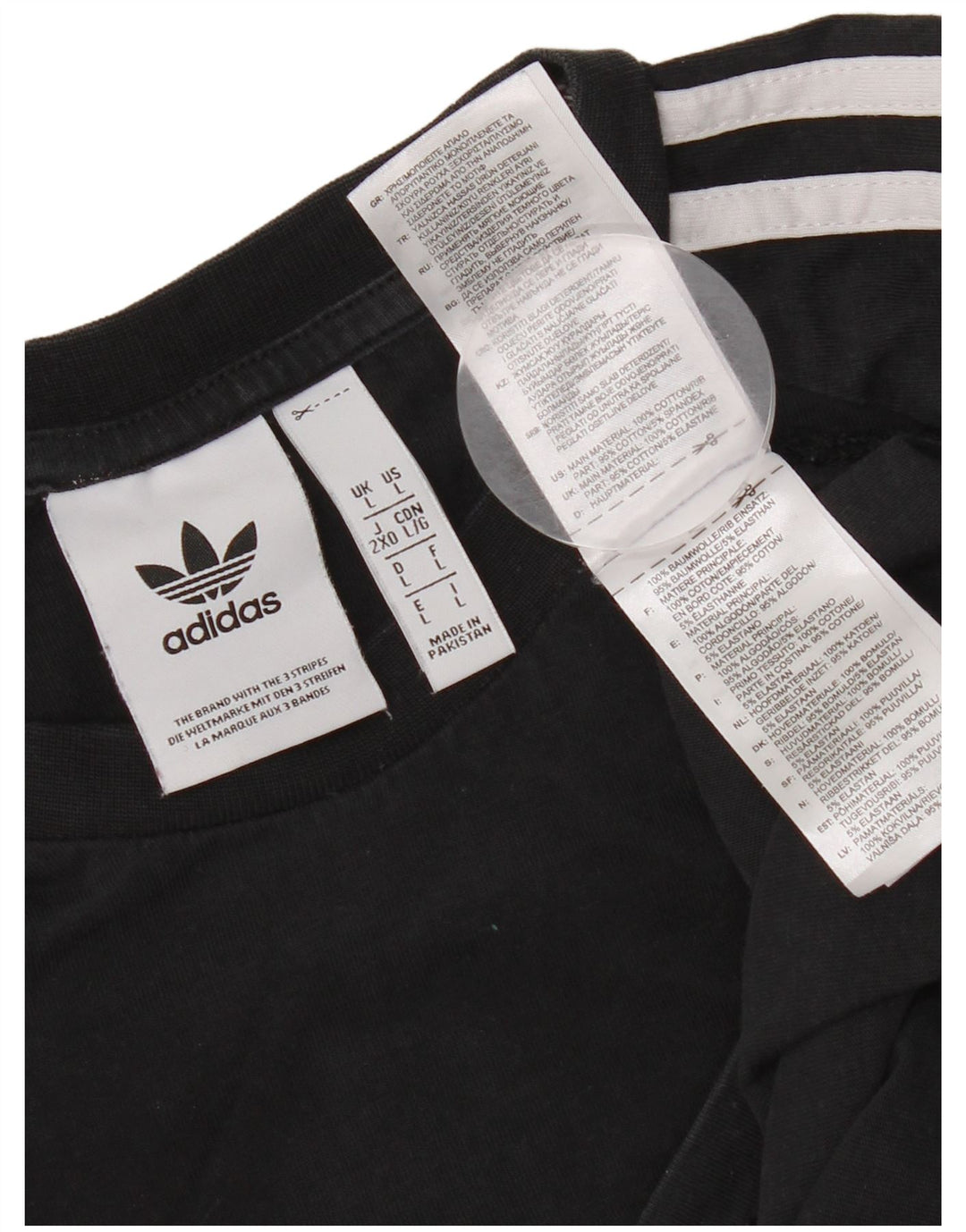 Adidas Herren Top Langarm Large Schwarz Baumwolle