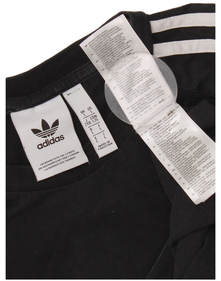 Adidas Herren Top Langarm Large Schwarz Baumwolle