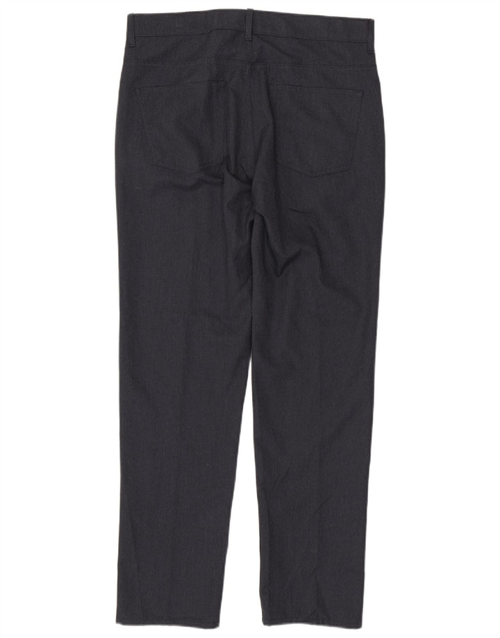 Gerade Herren-Anzughose von Marks & Spencer, W34, L33, marineblaues Polyester