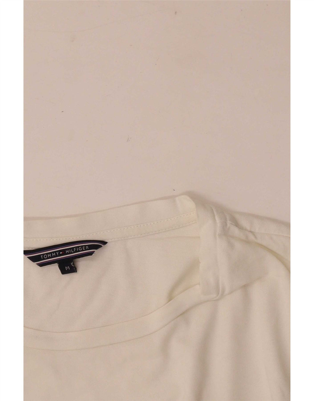 Tommy Hilfiger Damen Crop Graphic T-Shirt Top UK 12 Mittelweiß