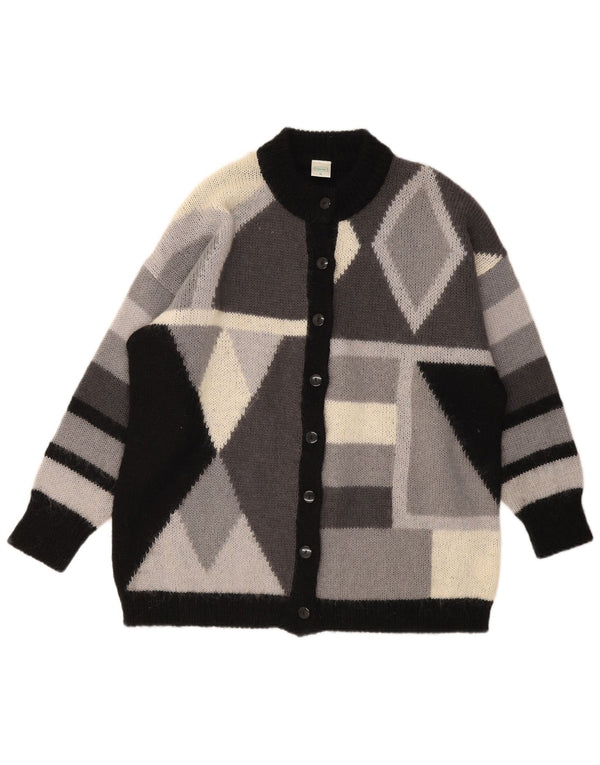 C&A Damen-Cardigan, übergroß, Canda, Gr. 18, XL, Grau, geometrisches Acryl