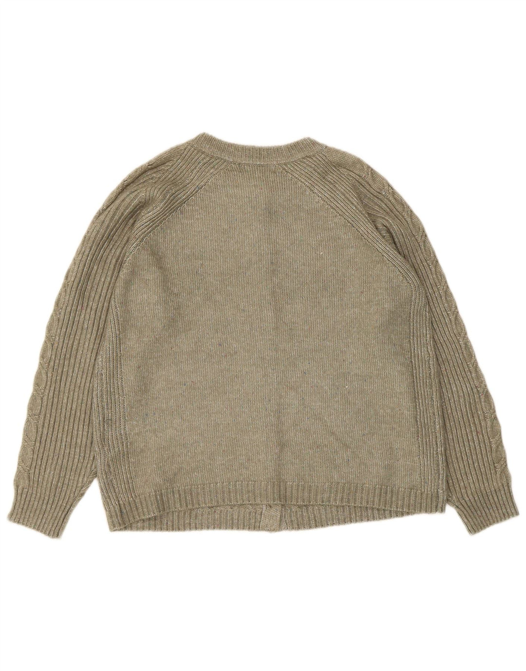 Marks & Spencer Damen-Cardigan-Pullover UK 14 Medium Khaki Polyester