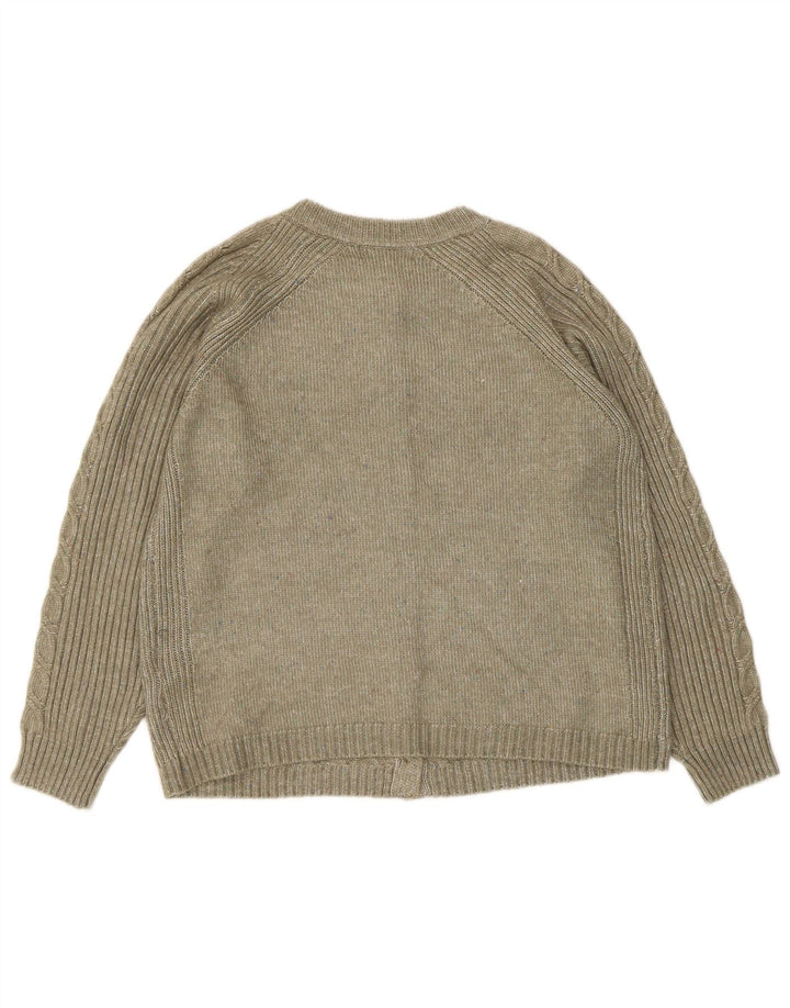 Marks & Spencer Damen-Cardigan-Pullover UK 14 Medium Khaki Polyester