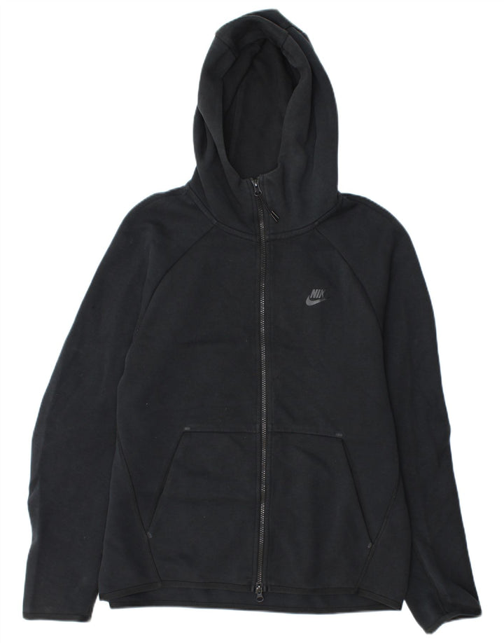 Nike Herren-Kapuzenpullover mit Reißverschluss, mittelschwarz, Baumwolle