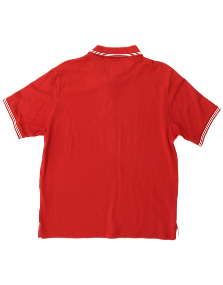 Champion Herren Easy Fit Poloshirt Mittelrote Baumwolle