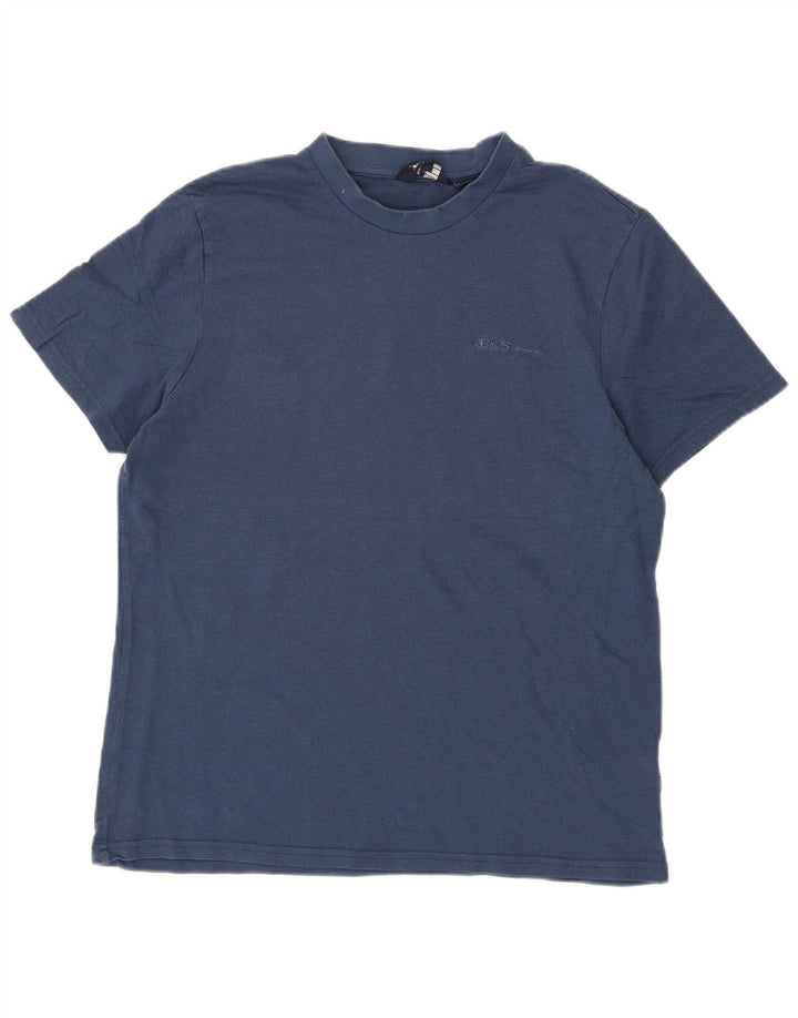 Ben Sherman Herren-T-Shirt-Oberteil, mittelgroß, marineblau, Baumwolle