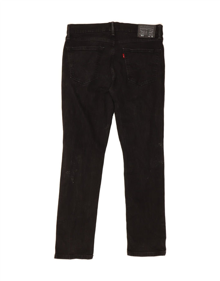 LEVI'S Womens 511 Slim Jeans W36 L32 Black Cotton Vintage Levi's and Second-Hand Levi's from Messina Hembry 