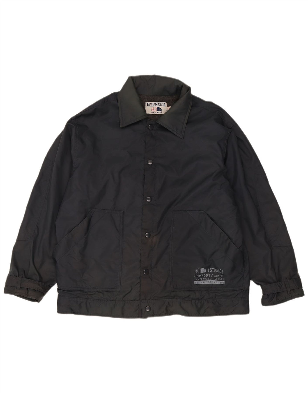 Americanino Herren Bomberjacke UK 40 Large Schwarz Nylon