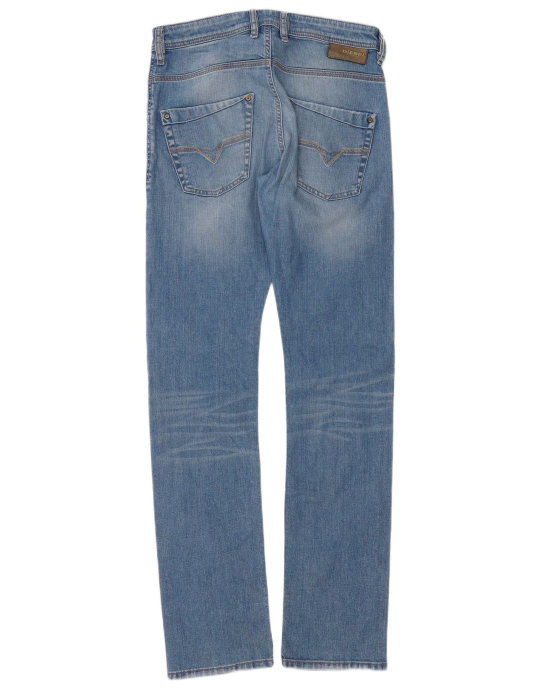 DIESEL Herren Krooley Straight Jeans W29 L34 Blaue Baumwolle