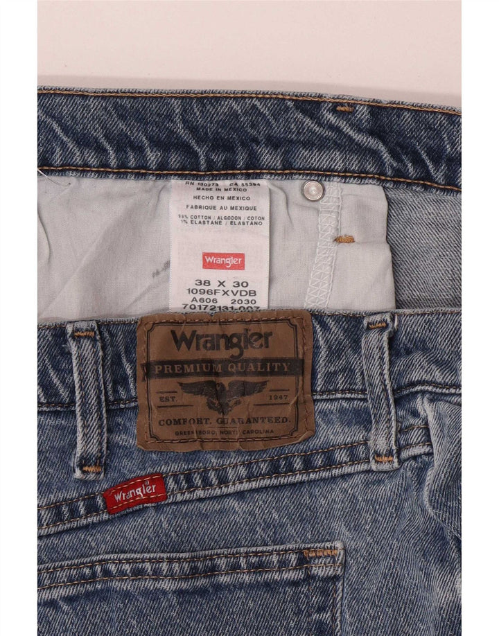 Wrangler Herren Straight Jeans W38 L30 Blaue Baumwolle