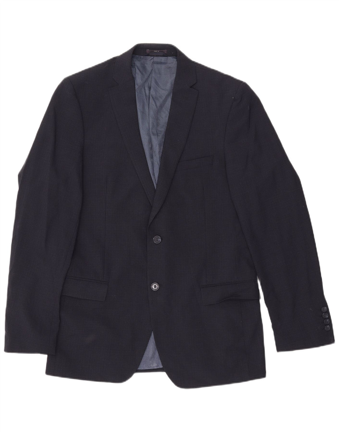 Marks & Spencer Herren-Blazer mit 2 Knöpfen, Gr. 40, Marineblau, kariert