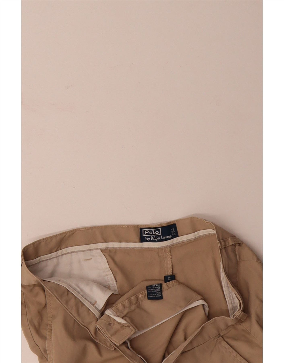 POLO RALPH LAUREN Mens Chino Shorts W42 2XL Beige Cotton