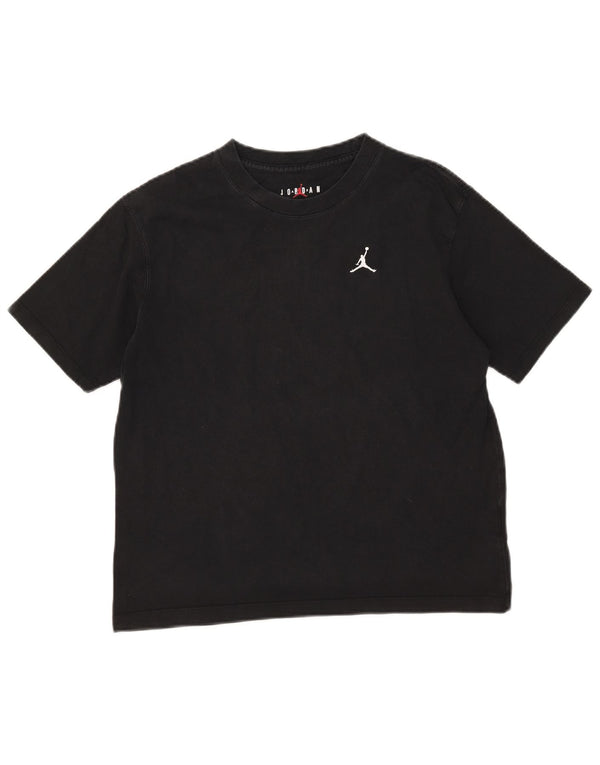Jordan Damen T-Shirt Top UK 10 Small Schwarz Baumwolle