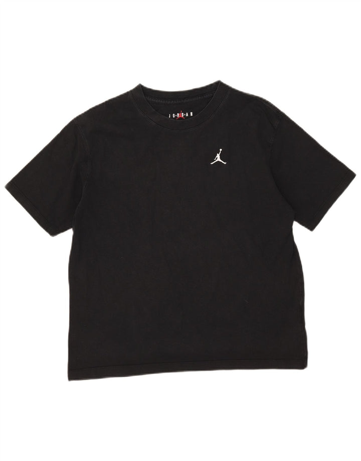 Jordan Damen T-Shirt Top UK 10 Small Schwarz Baumwolle