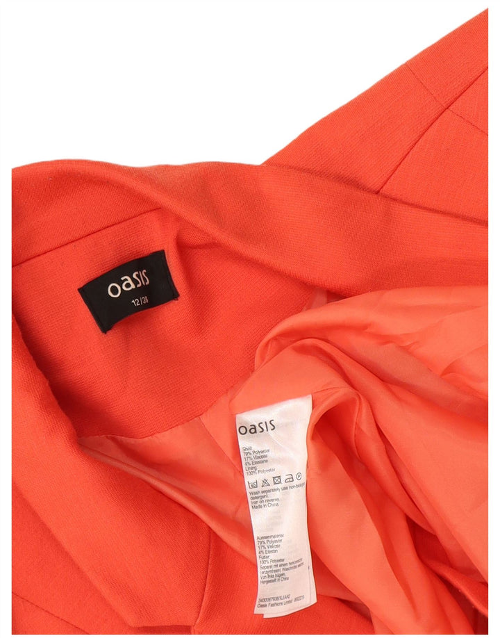 Oasis Womens Open Blazer Jacke UK 12 Mittelorange Polyester