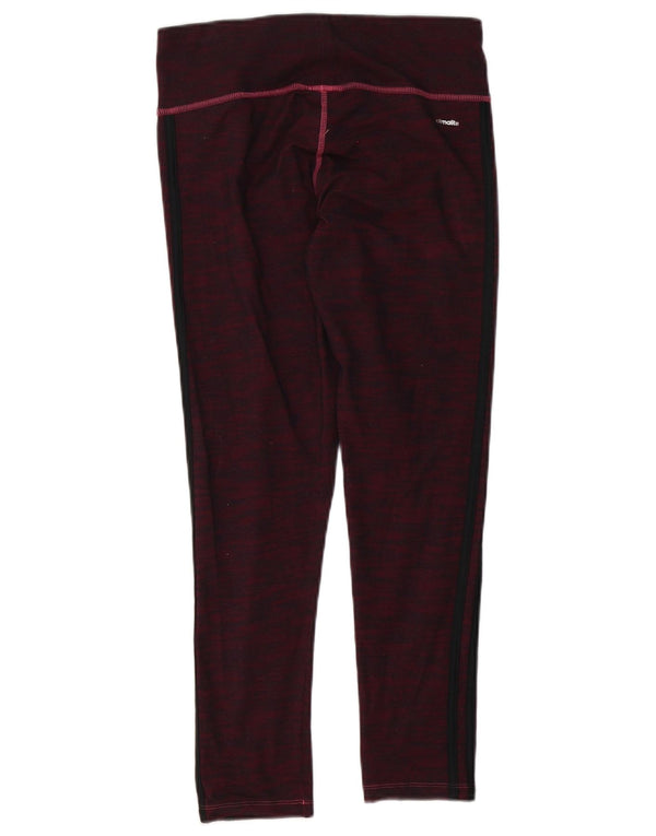 Adidas Damen Climalite Leggings UK 12/14 Mittellila gefleckte Baumwolle