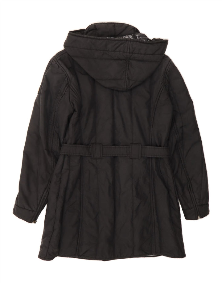 REFRIGIWEAR Womens Hooded Padded Coat UK 10 Small Black Nylon Vintage Refrigiwear and Second-Hand Refrigiwear from Messina Hembry 