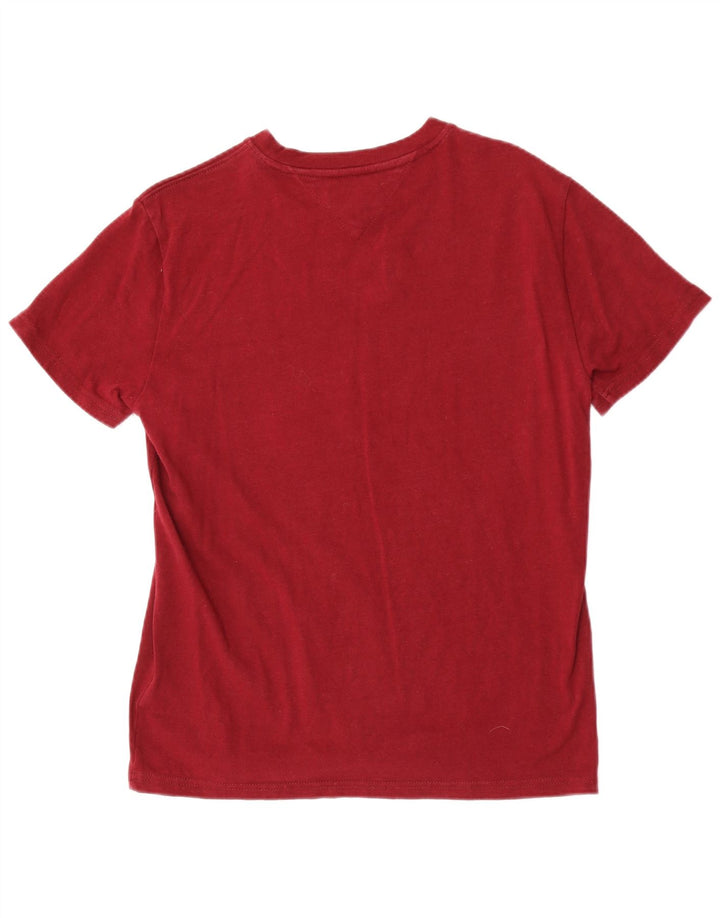 Tommy Hilfiger Herren T-Shirt Top Small Kastanienbraun Baumwolle