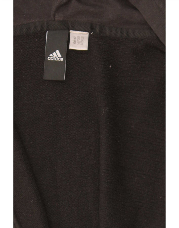 Adidas Damen Graphic Zip Hoodie Pullover UK 12 Medium Schwarz