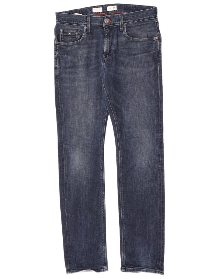 Tommy Hilfiger Herren Denton Straight Jeans W33 L34 Blaue Baumwolle