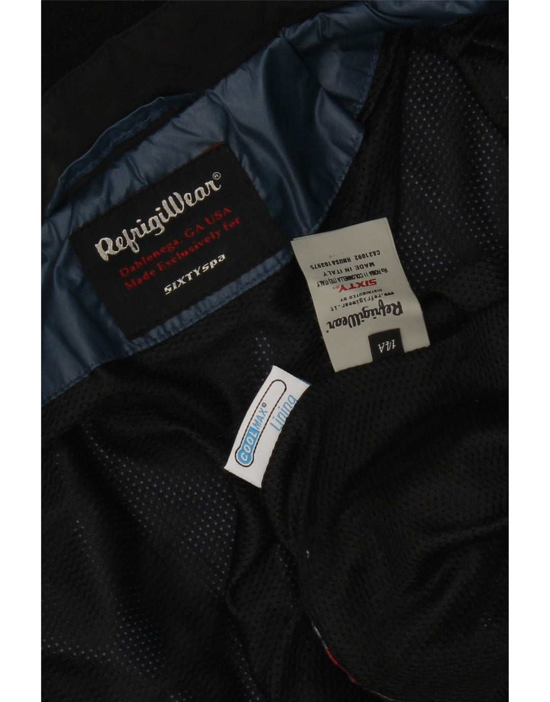 Refrigiwear Bomberjacke für Jungen, 13–14 Jahre, marineblaues Farbblock-Polyester