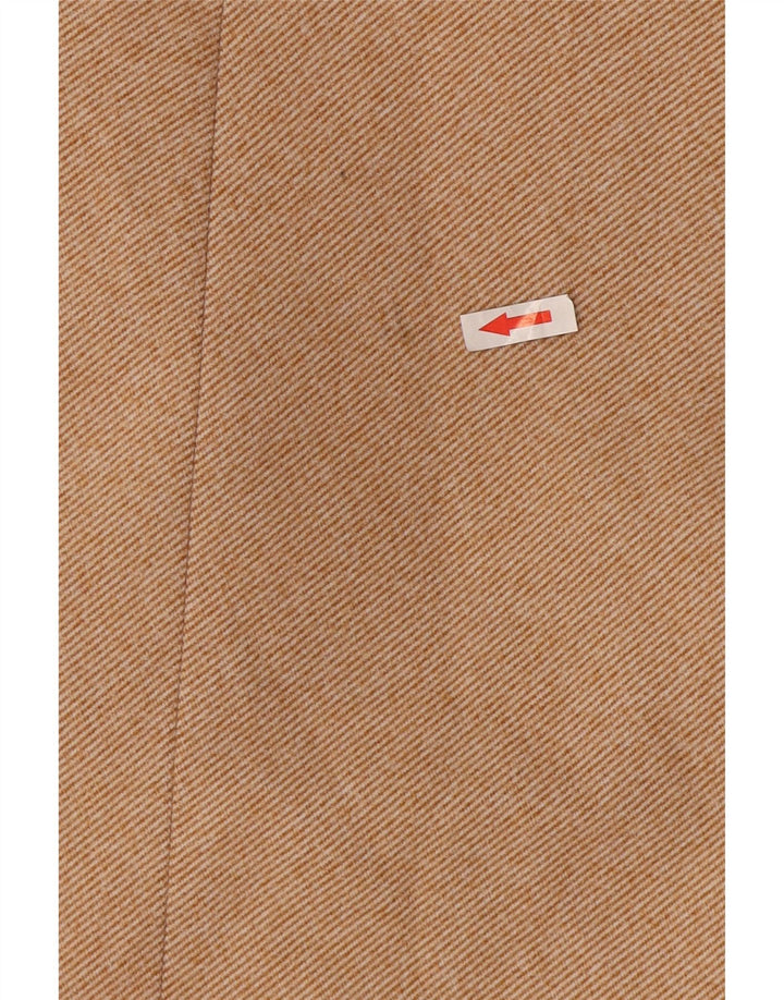 Zweireihiger Damenmantel von Zara, UK 14, mittelbeigefarbenes Polyester