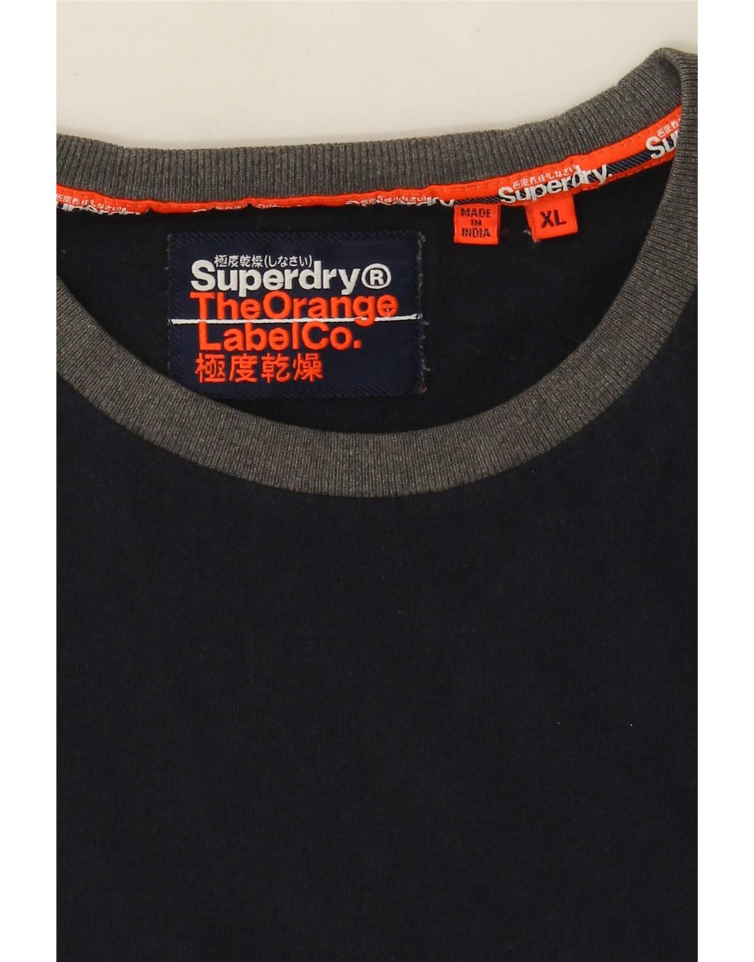 Superdry Herren T-Shirt Top XL Marineblau Farbblock