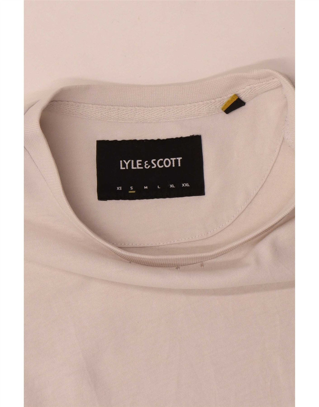 Lyle & Scott Herren T-Shirt Top Small aus weißer Baumwolle