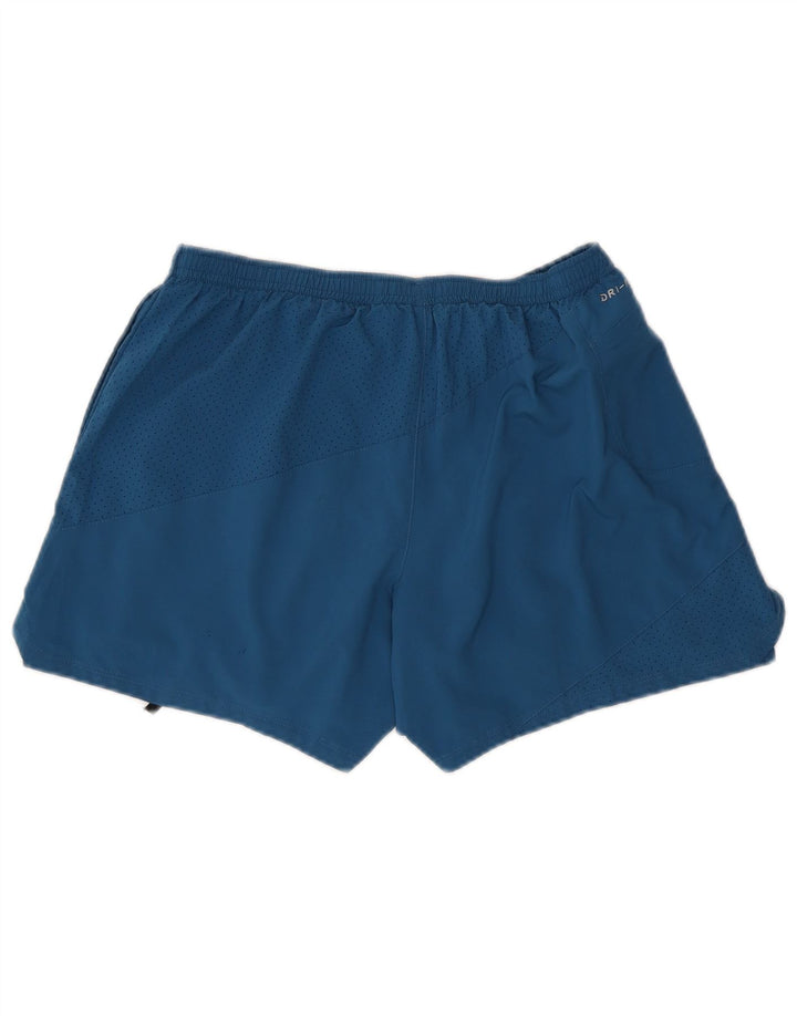 Nike Herren Dri Fit Sportshorts, Größe L, Blau, Polyester