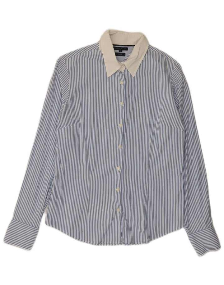 Tommy Hilfiger Damenhemd US 8 Mittelblau gestreift