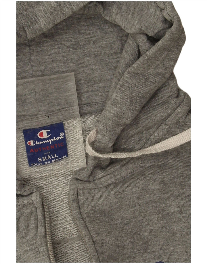 Champion Herren-Kapuzenpullover mit grafischem Reißverschluss, Größe S, Grau, Baumwolle