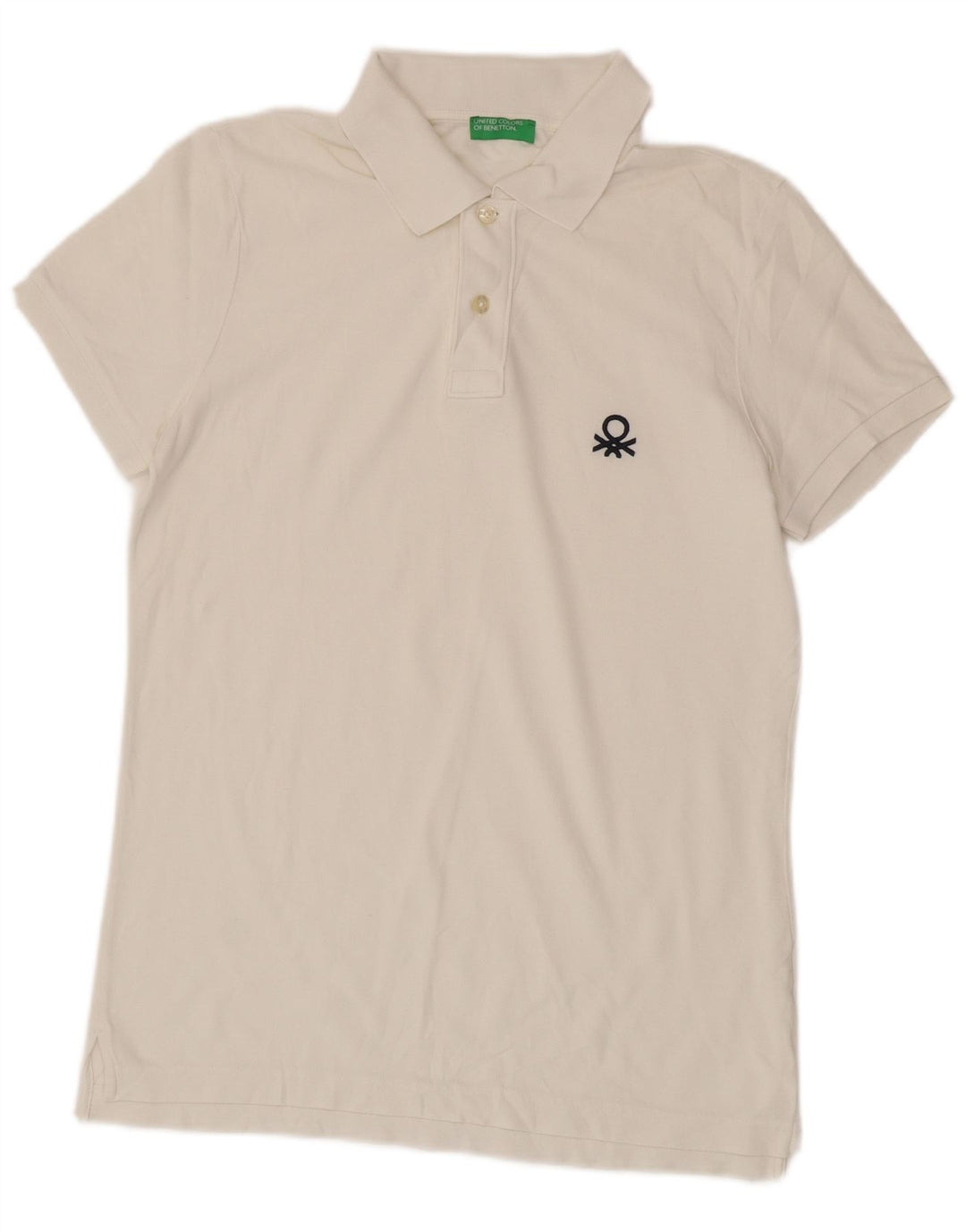BENETTON Herren Poloshirt Mittelweiß
