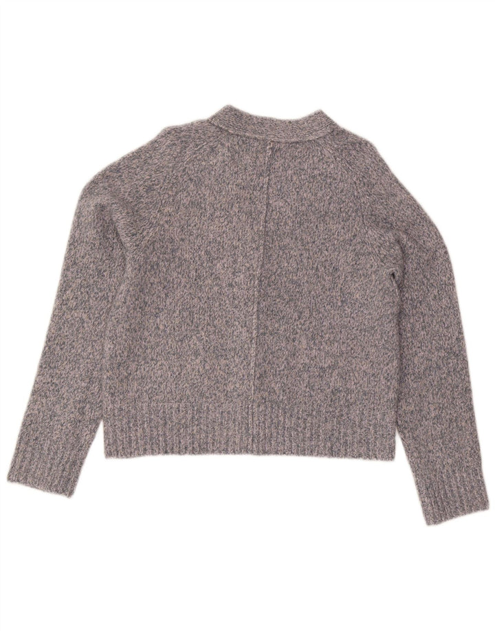 Fat Face Damen-Cardigan-Pullover UK 12 Mittelgraues Acryl
