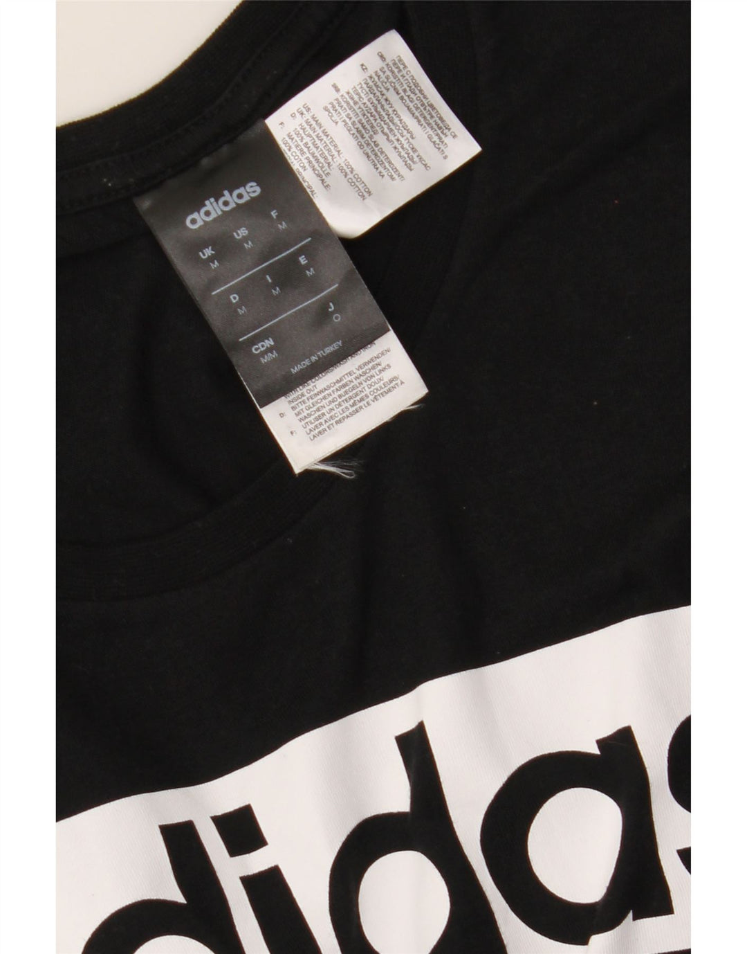 Adidas Herren Grafik T-Shirt Top Medium Schwarz Baumwolle