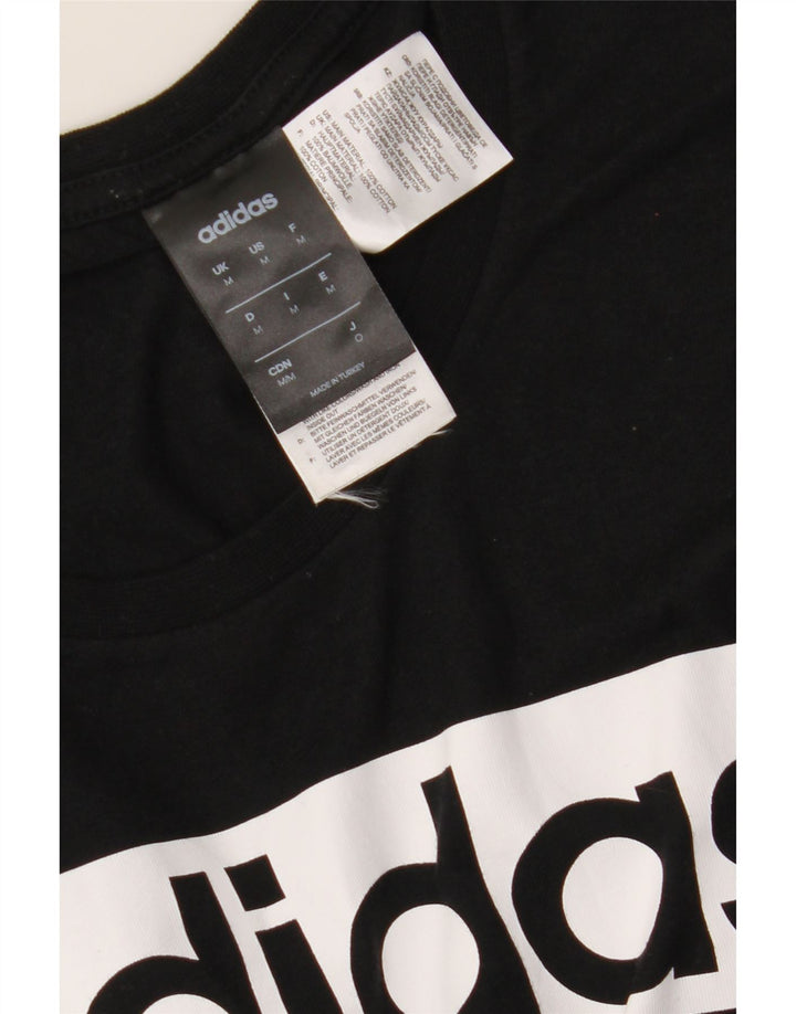 Adidas Herren Grafik T-Shirt Top Medium Schwarz Baumwolle
