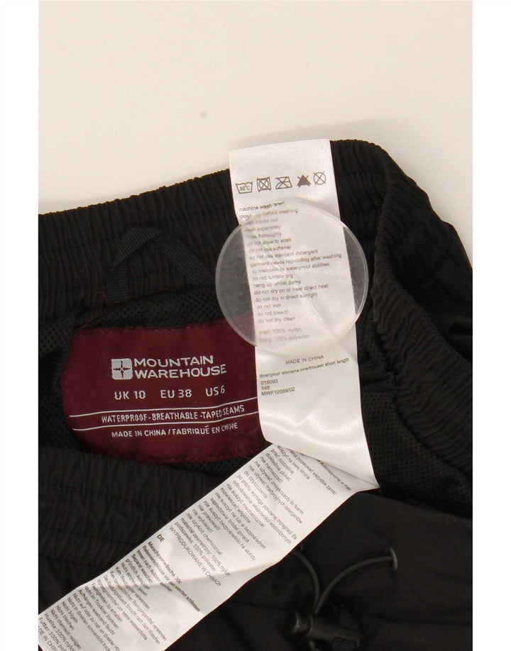 Wasserdichte Damenhose von Mountain Warehouse, UK 10, Größe S, schwarzes Nylon