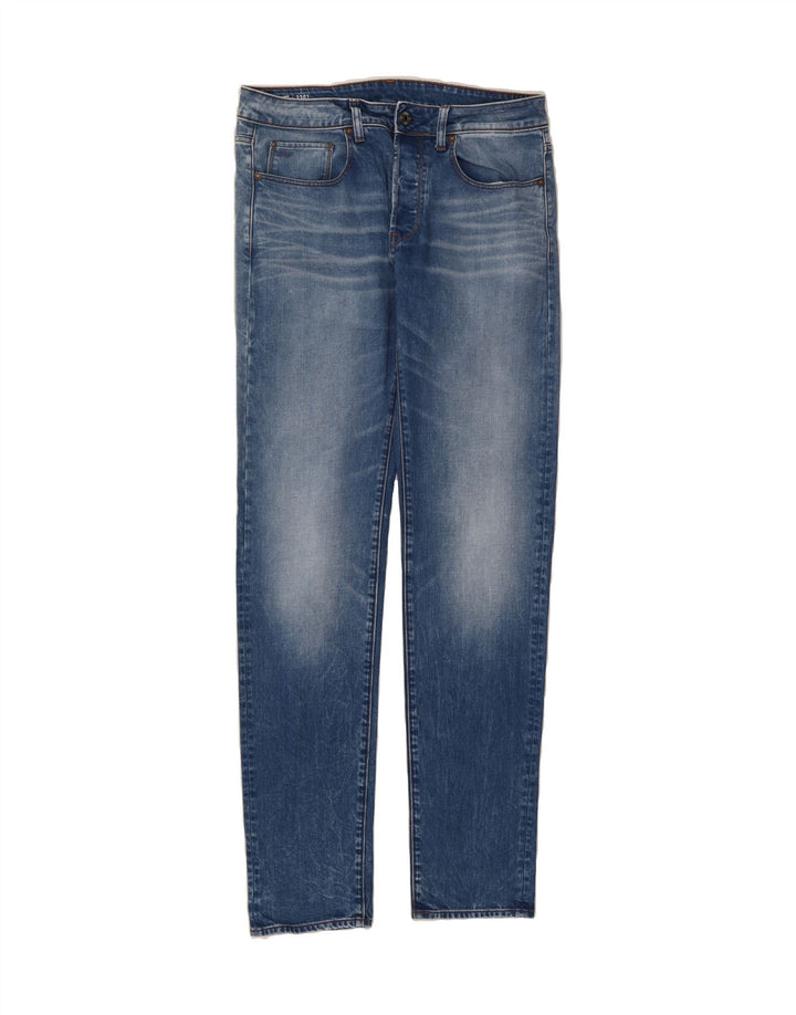 G-STAR Mens 3301 Slim Jeans W30 L36 Blue Cotton Vintage G-Star and Second-Hand G-Star from Messina Hembry 