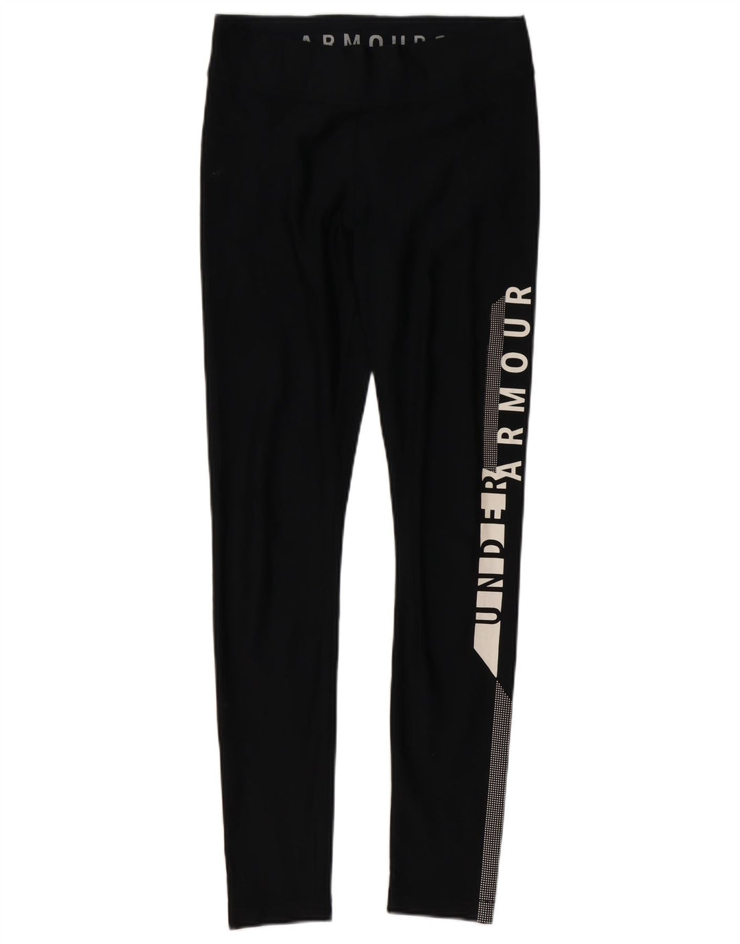 UNDER ARMOUR Damen Heat Gear Graphic Leggings UK 14 Medium Schwarz