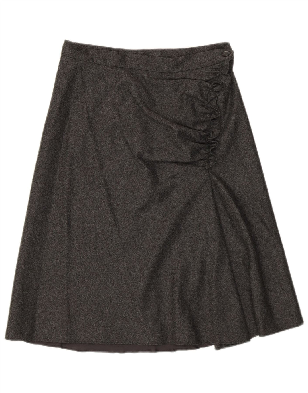 Aspesi Damen A-Linienrock IT 42 Medium W28 Graue Wolle