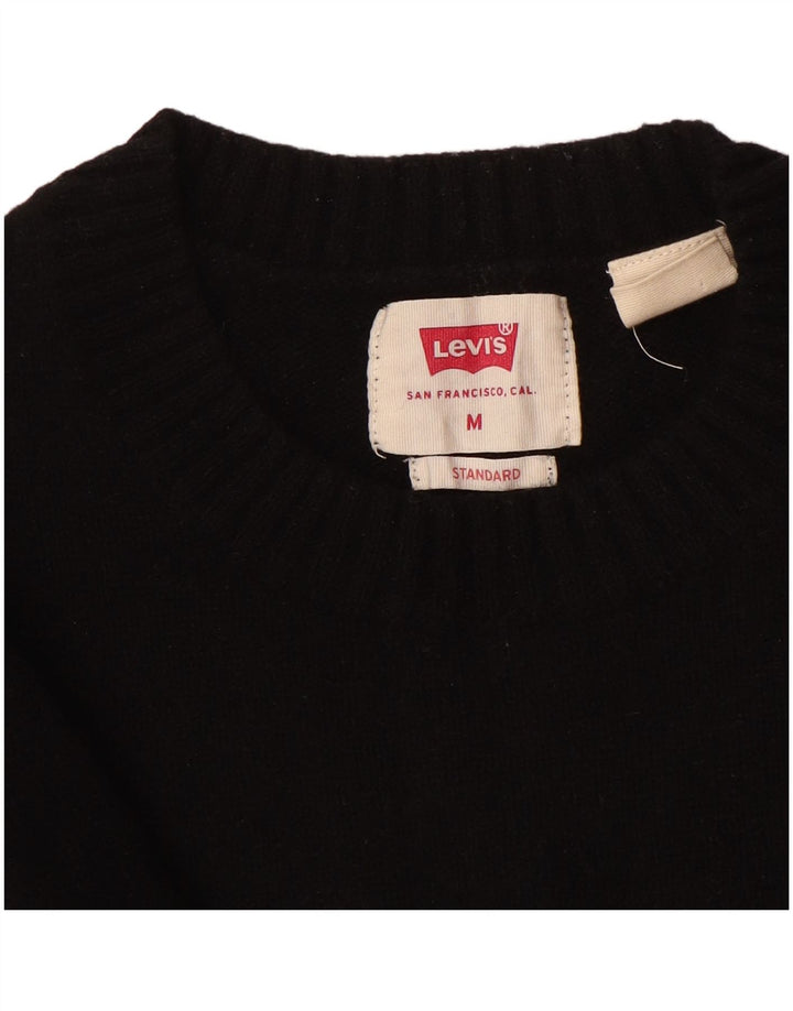 Levi's Herren Standard-Pullover mit Rundhalsausschnitt, mittelschwarze Wolle