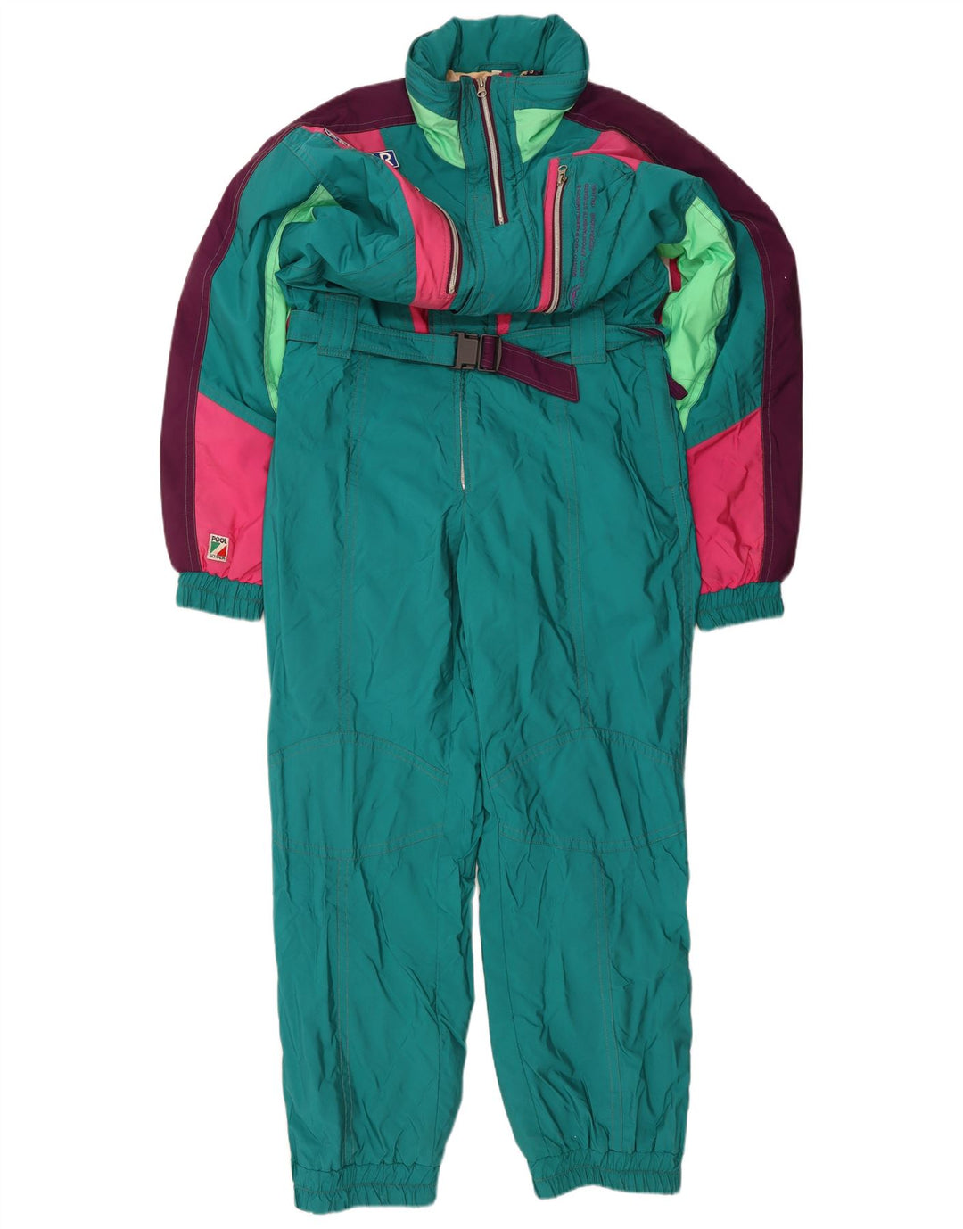 COLMAR Herren-Skioverall IT 54, groß, grünes Colourblock-Polyamid